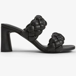 - Braided Double Band Block Heel Sandals nwt shoes